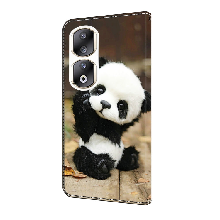 For Honor 90 Pro Crystal Painted Leather Phone case(Panda)