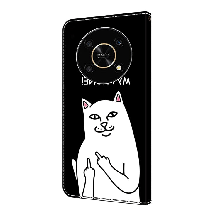 For Honor X9 4G/5G/X30/Magic4 Lite Crystal Painted Leather Phone case(Dont Touch My Phone)