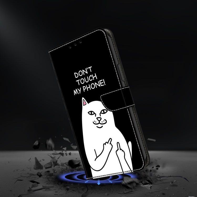 For Honor X9 4G/5G/X30/Magic4 Lite Crystal Painted Leather Phone case(Dont Touch My Phone)