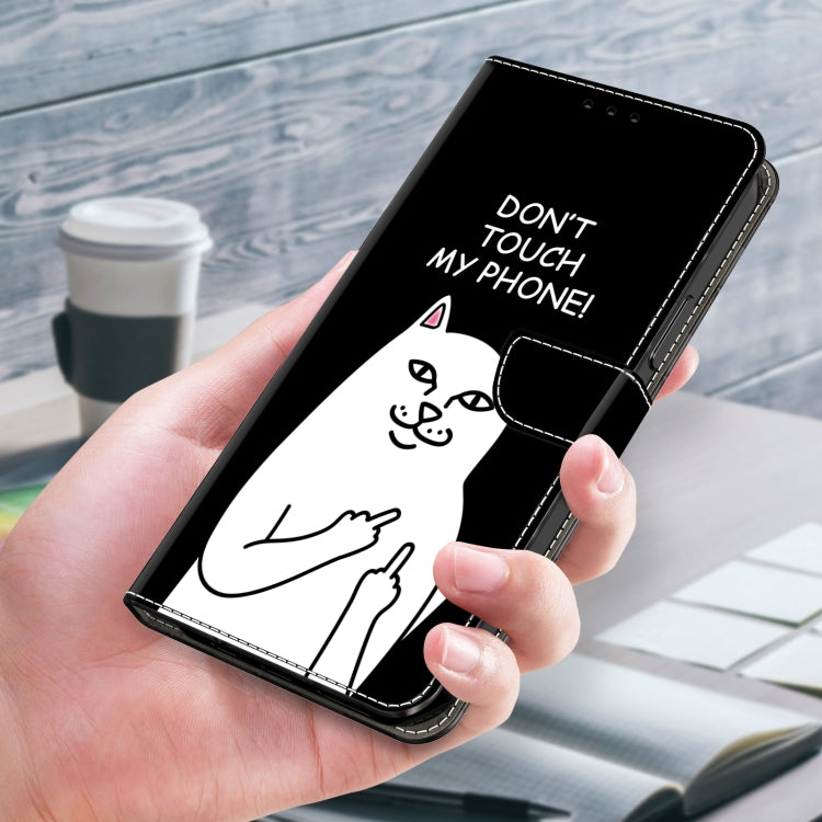 For Honor X9 4G/5G/X30/Magic4 Lite Crystal Painted Leather Phone case(Dont Touch My Phone)