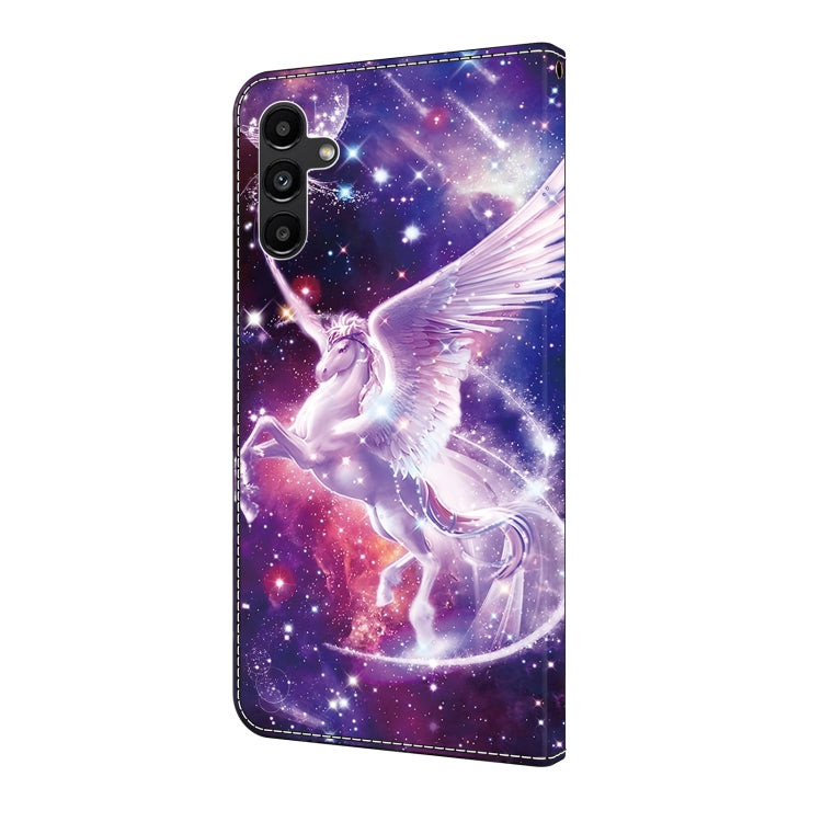 For Samsung Galaxy S24 5G Crystal Painted Leather Phone case(Unicorn)