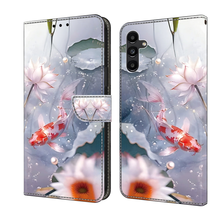 For Samsung Galaxy S24 5G Crystal Painted Leather Phone case(Koi)