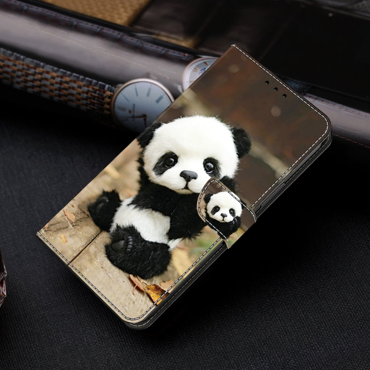 For Samsung Galaxy S24 5G Crystal Painted Leather Phone case(Panda)