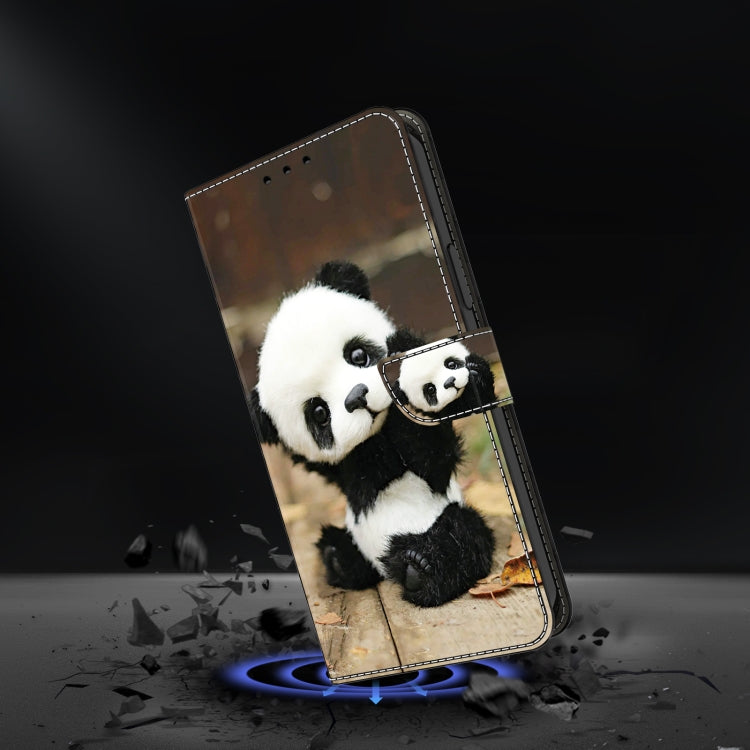 For Samsung Galaxy S24 5G Crystal Painted Leather Phone case(Panda)