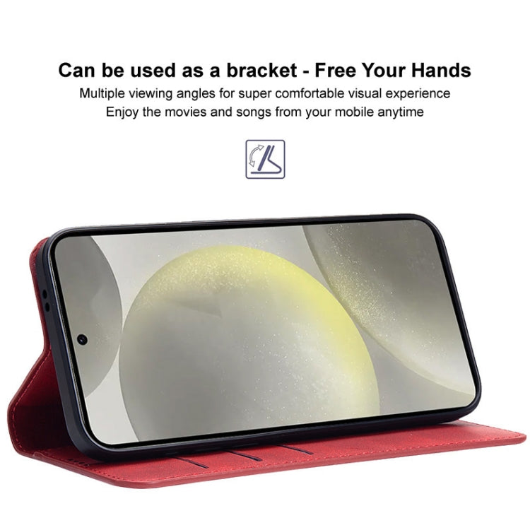 For Samsung Galaxy S24 5G IMAK Count Series Flip Leather Phone Case(Red)