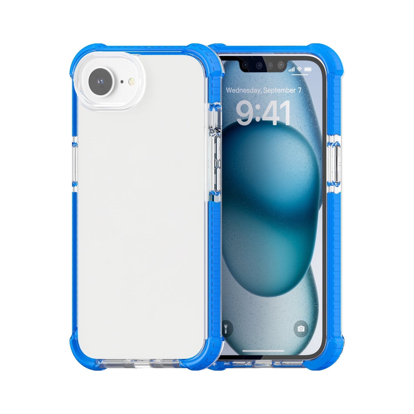 For iPhone 16e Acrylic Full Coverage Shockproof Phone Case(Blue)
