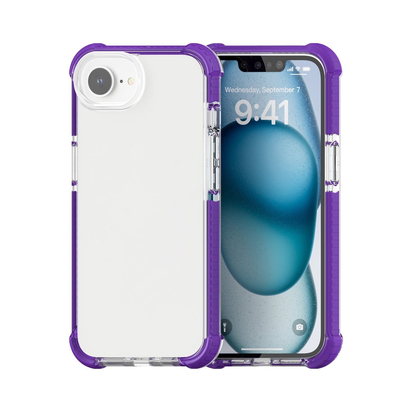 For iPhone 16e Acrylic Full Coverage Shockproof Phone Case(Purple)