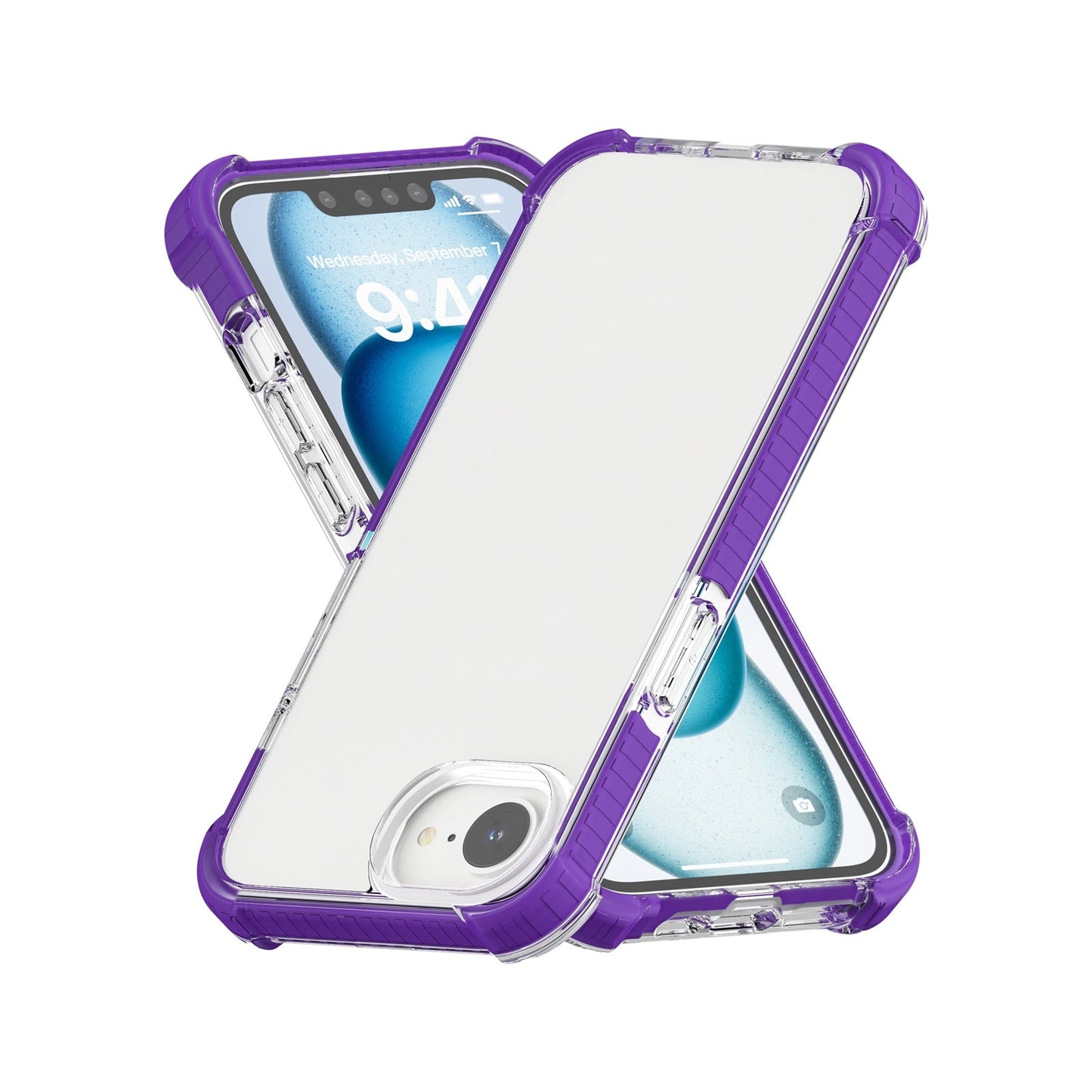 For iPhone 16e Acrylic Full Coverage Shockproof Phone Case(Purple)