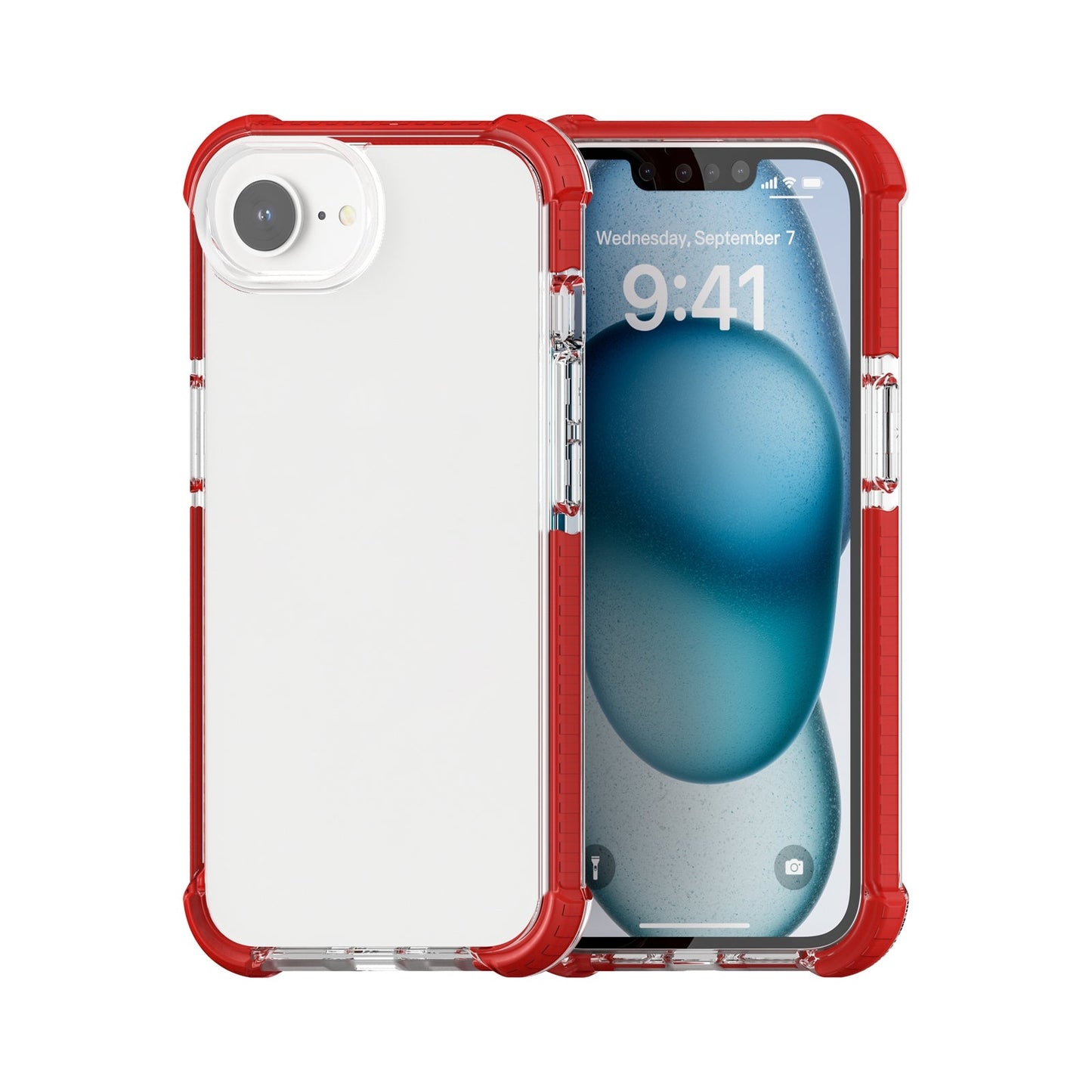 For iPhone 16e Acrylic Full Coverage Shockproof Phone Case(Red)