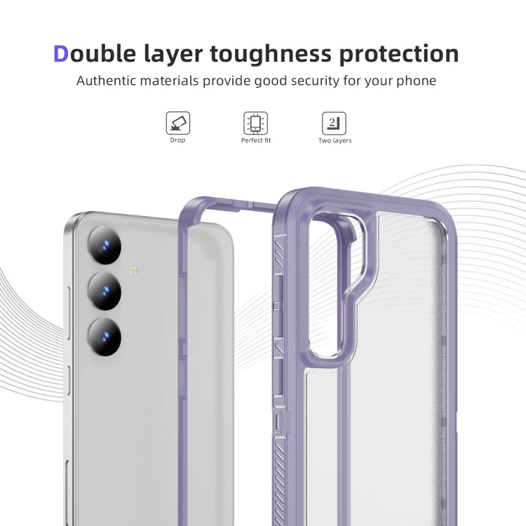For Samsung Galaxy S24 5G Guard Life Waterproof Frosted Phone Case(Light Purple)