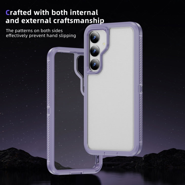 For Samsung Galaxy S24 5G Guard Life Waterproof Frosted Phone Case(Light Purple)