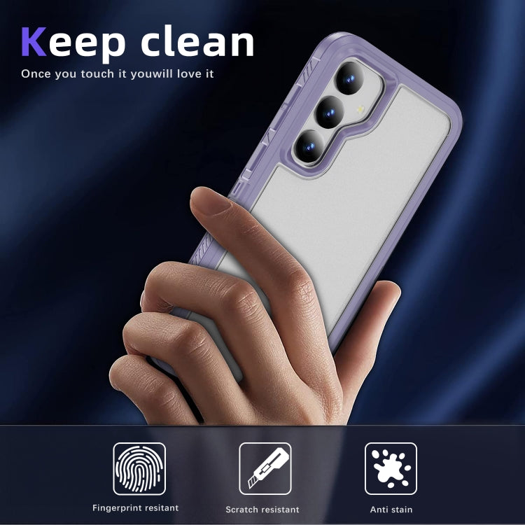 For Samsung Galaxy S24 5G Guard Life Waterproof Frosted Phone Case(Light Purple)
