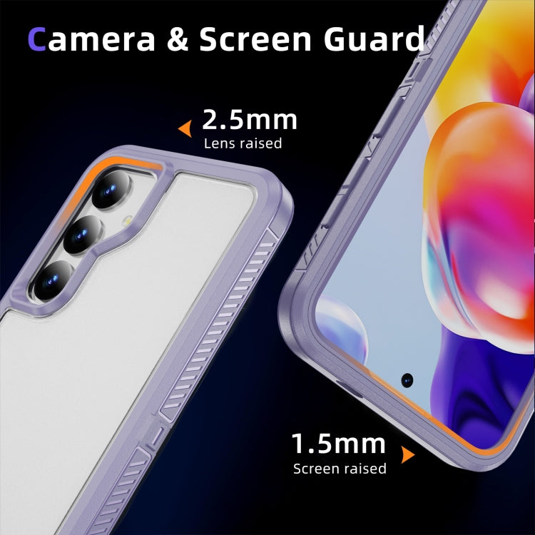 For Samsung Galaxy S24 5G Guard Life Waterproof Frosted Phone Case(Light Purple)