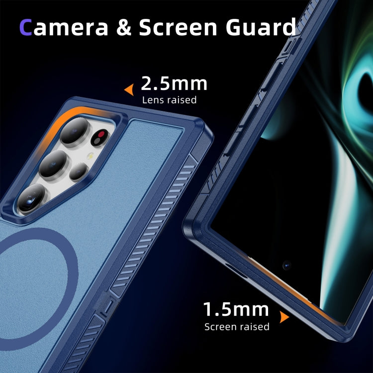 For Samsung Galaxy S24 5G Guard Magsafe Magnetic Frosted Phone Case(Royal Blue)