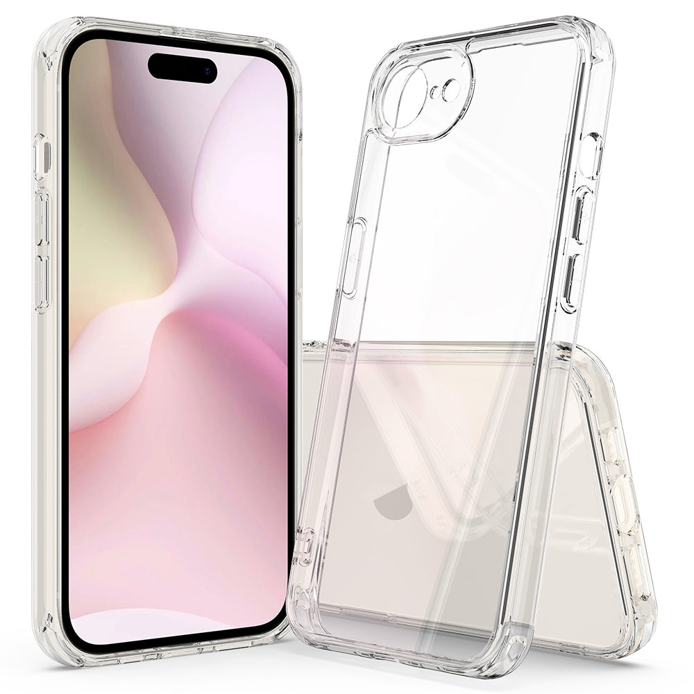 For iPhone 16e Scratchproof Acrylic TPU Phone Case(Transparent)