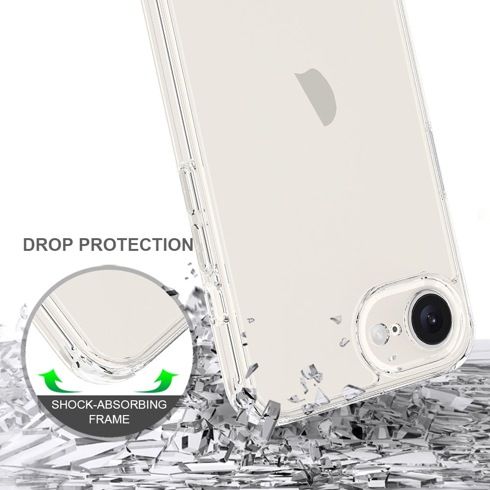 For iPhone 16e Scratchproof Acrylic TPU Phone Case(Transparent)