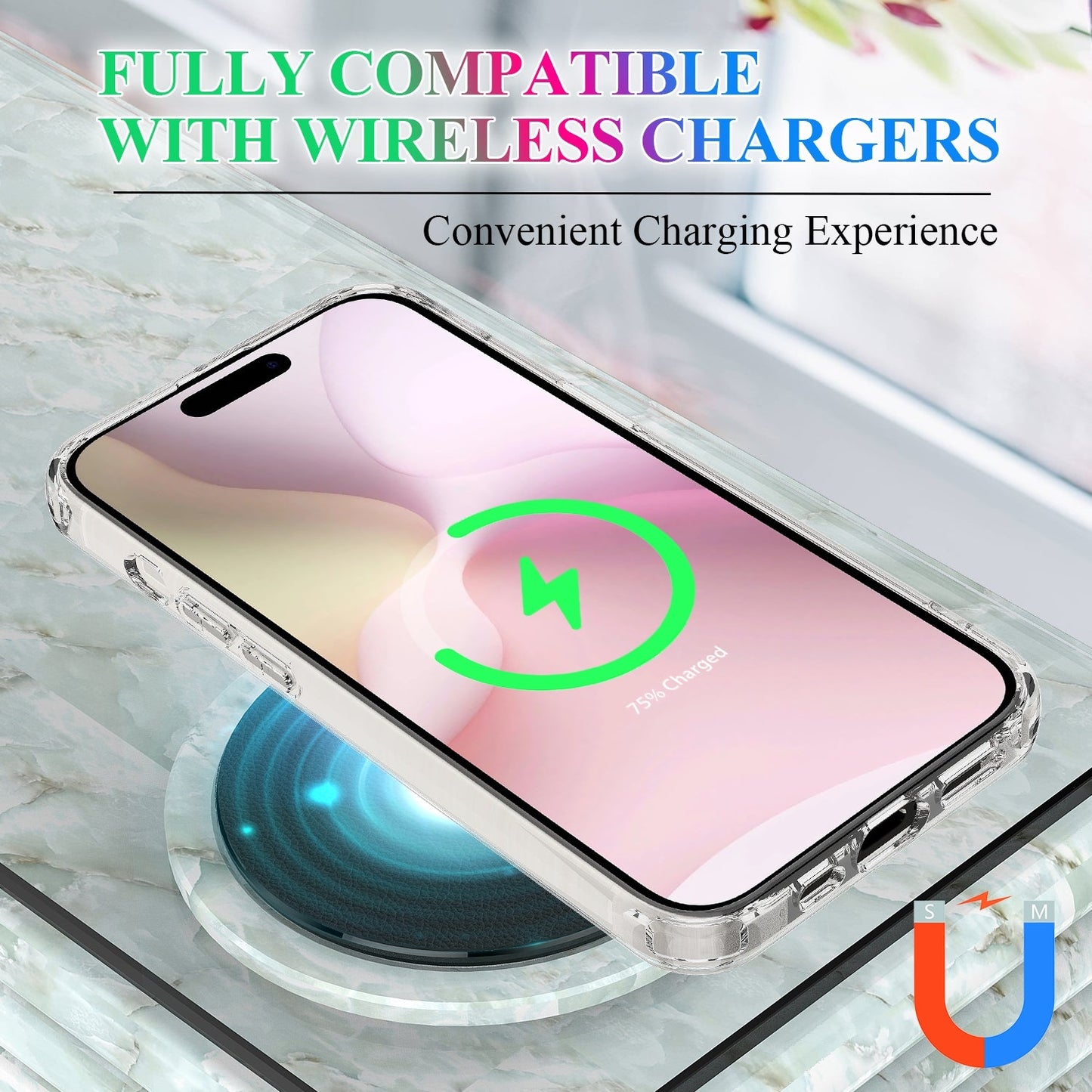For iPhone 16e Magsafe Scratchproof Acrylic TPU Phone Case(Transparent)