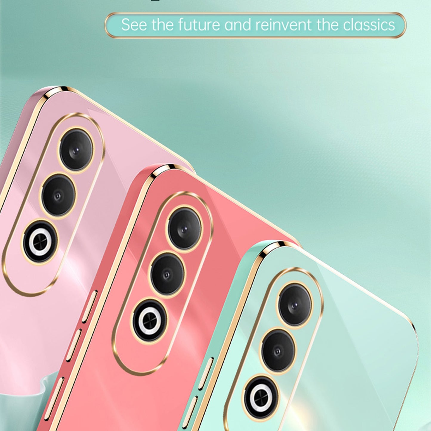 For OPPO K12 XINLI Straight Edge 6D Electroplate TPU Phone Case(Mint Green)