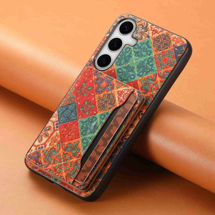 For Samsung Galaxy S24 5G Card Slot Holder Phone Case(Winter Blue)