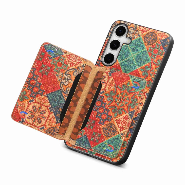 For Samsung Galaxy S24 5G Card Slot Holder Phone Case(Winter Blue)