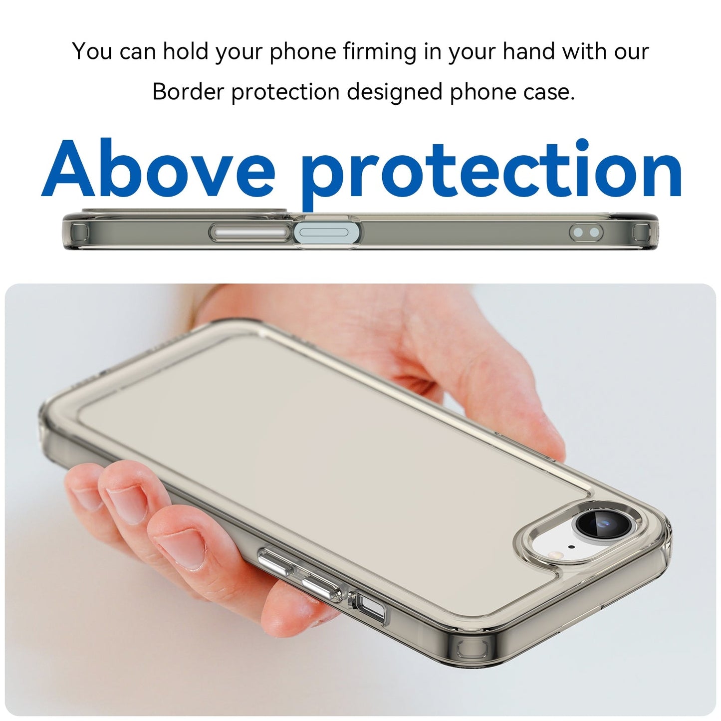 For iPhone 16e Candy Series TPU Phone Case(Transparent Grey)