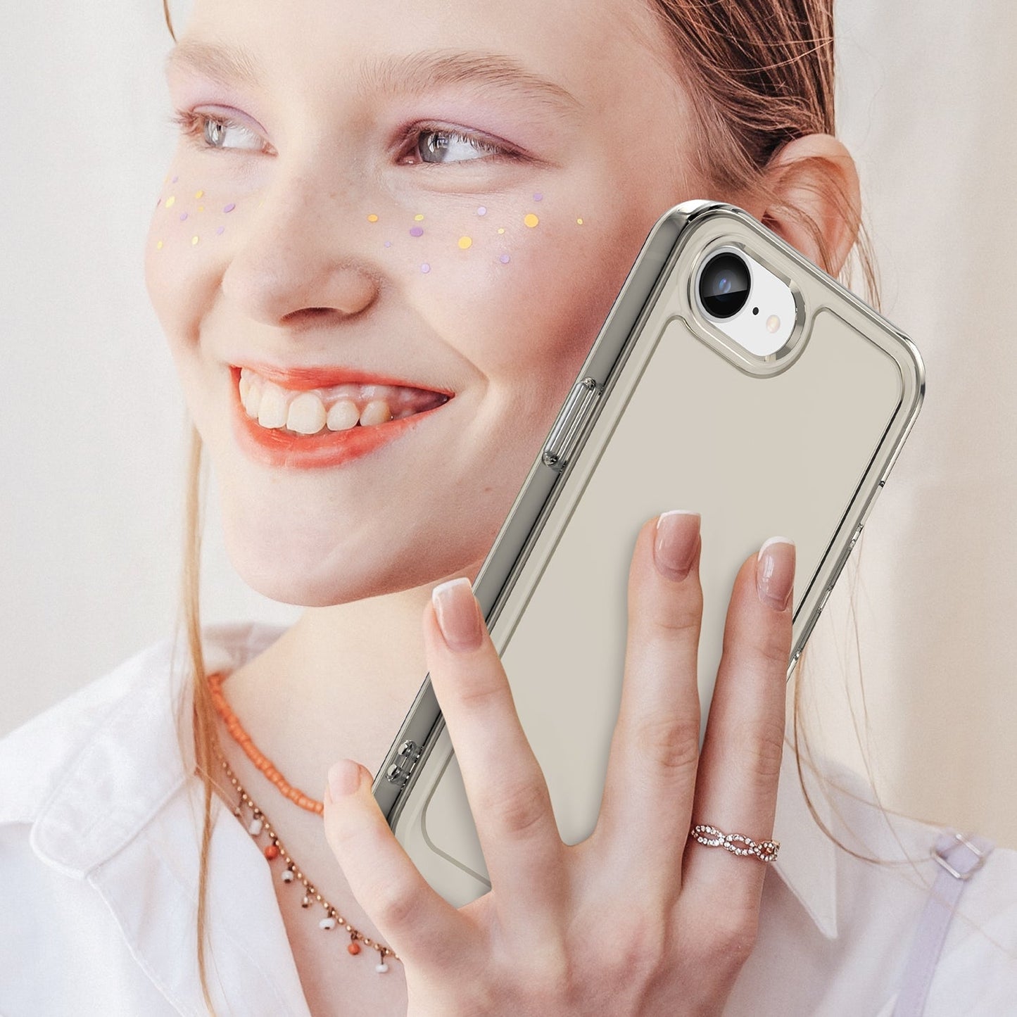 For iPhone 16e Candy Series TPU Phone Case(Transparent Grey)