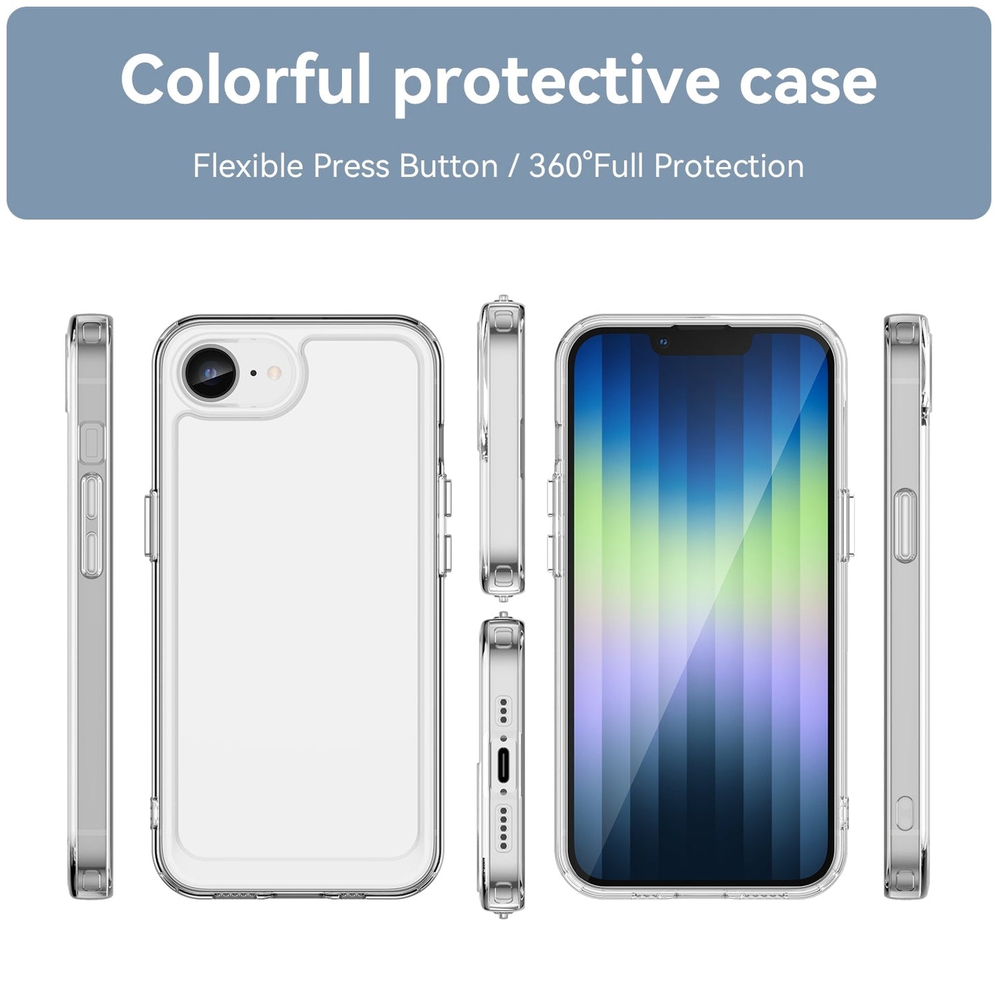 For iPhone 16e Candy Series TPU Phone Case(Transparent)
