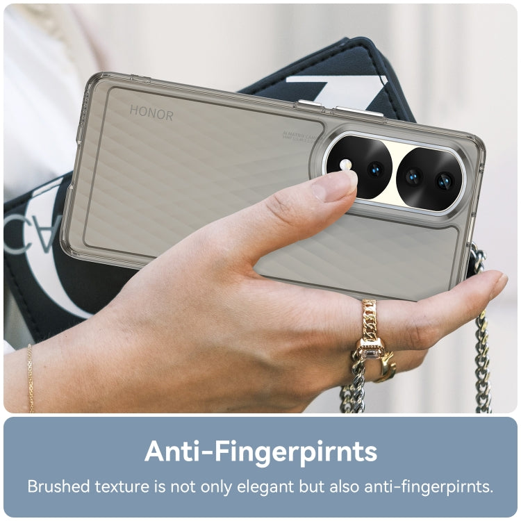 For Honor 70 Pro 5G Candy Series TPU Phone Case(Transparent Grey)