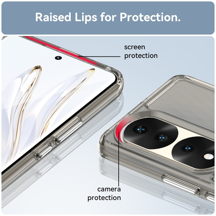 For Honor 70 Pro 5G Candy Series TPU Phone Case(Transparent Grey)