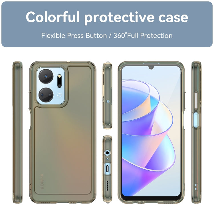 For Honor Play 40 Plus Candy Series TPU Phone Case(Transparent Grey)