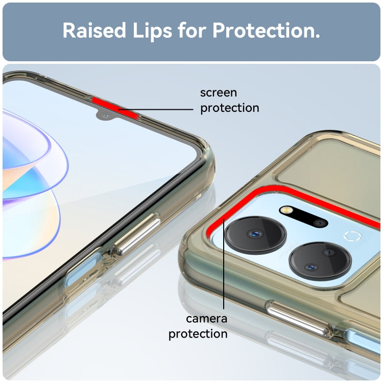 For Honor Play 40 Plus Candy Series TPU Phone Case(Transparent Grey)