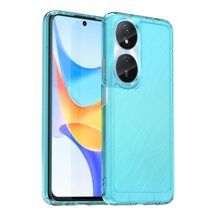 For Honor Play 50 Plus Candy Series TPU Phone Case(Transparent Blue)
