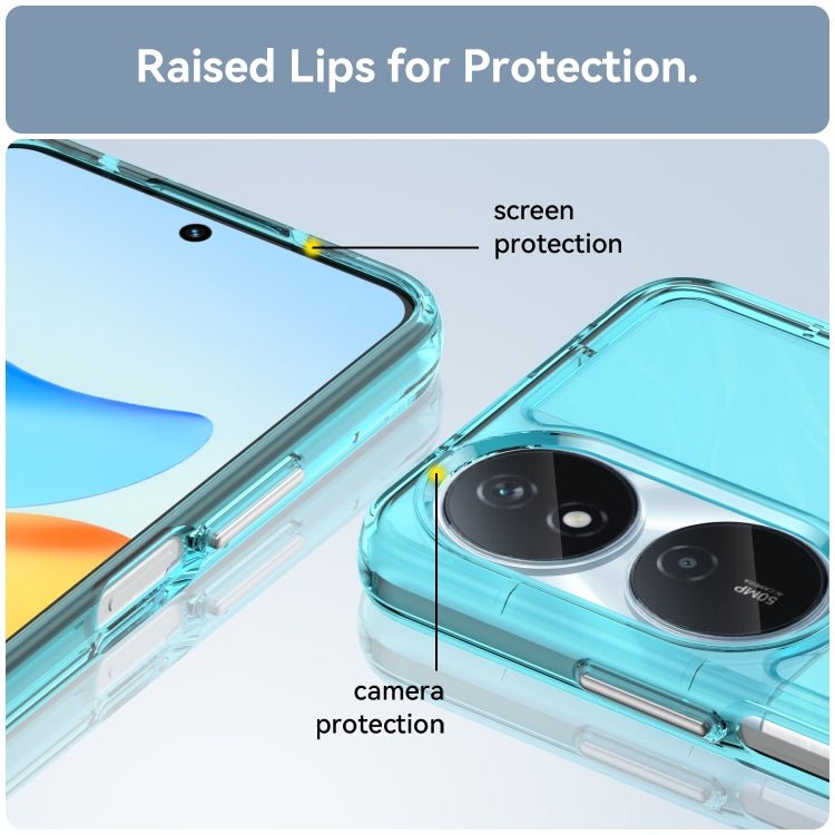 For Honor Play 50 Plus Candy Series TPU Phone Case(Transparent Blue)