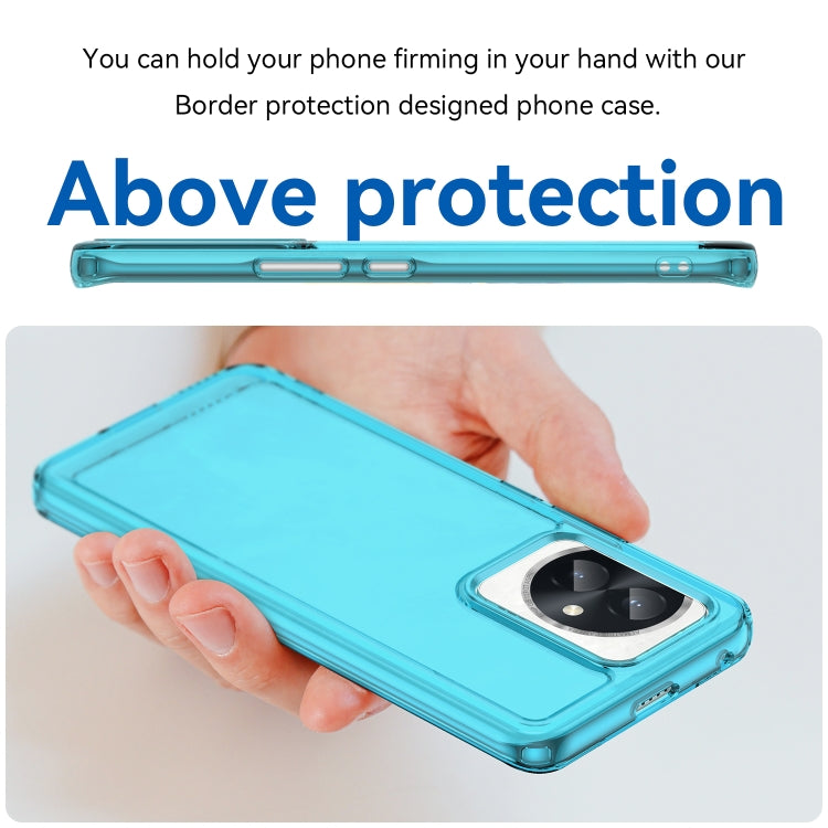 For Honor 100 Candy Series TPU Phone Case(Transparent Blue)