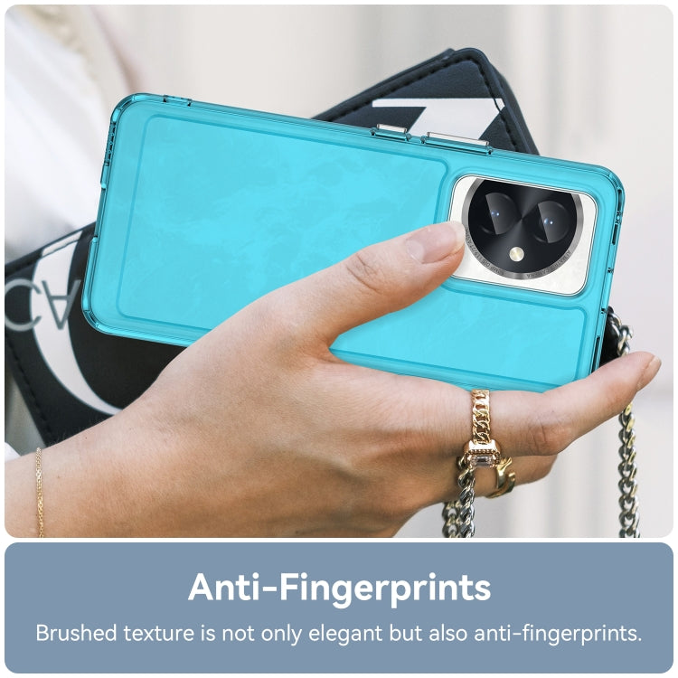 For Honor 100 Candy Series TPU Phone Case(Transparent Blue)