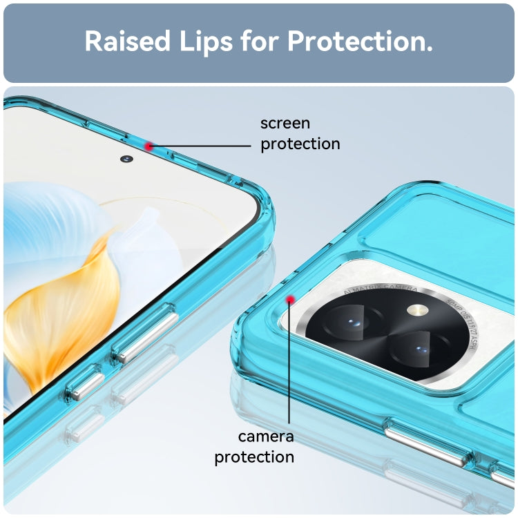 For Honor 100 Candy Series TPU Phone Case(Transparent Blue)