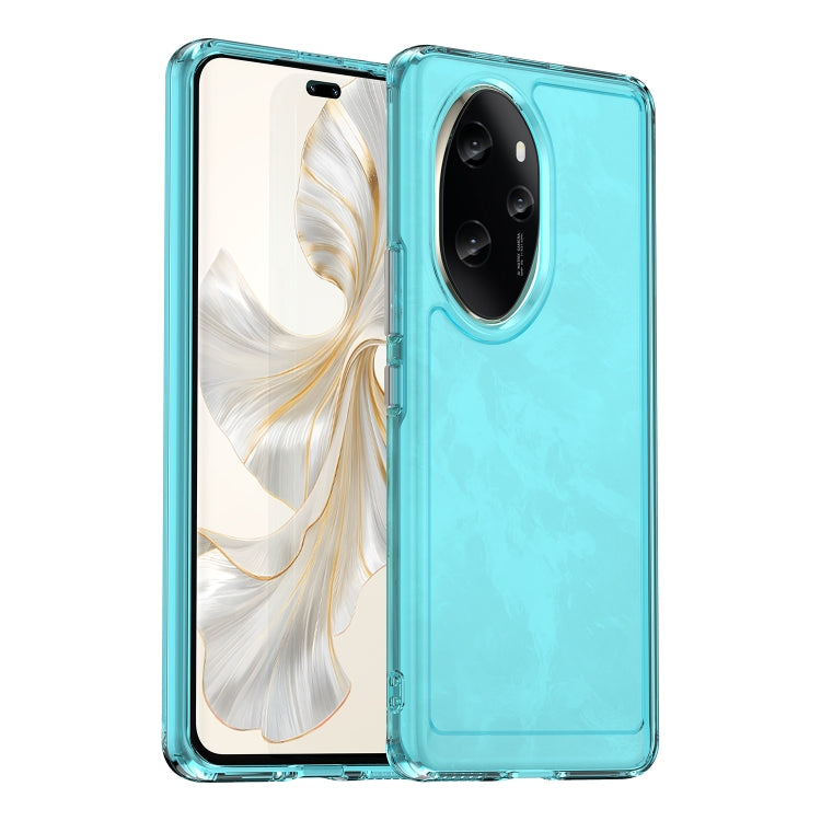 For Honor 100 Pro Candy Series TPU Phone Case(Transparent Blue)