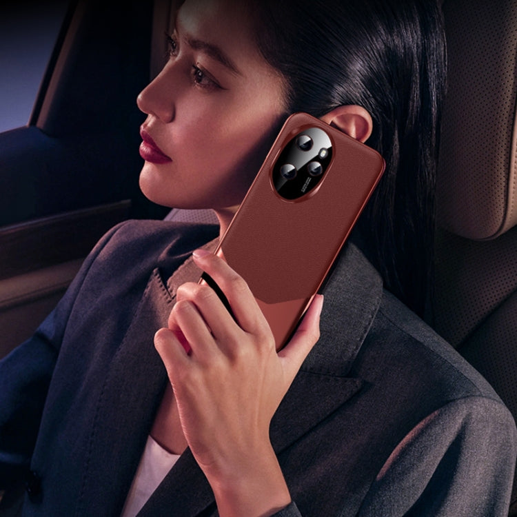 For Honor 100 Electroplated Imitation Ultimate Design PC + Leather Phone Case(Red)