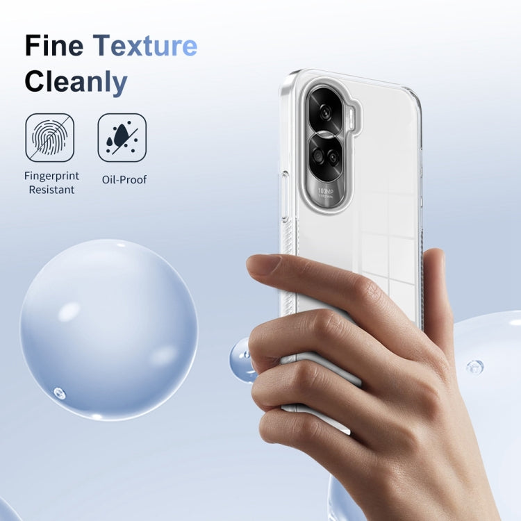 For Honor 90 Lite 2.5mm Anti-slip Clear Acrylic Hybrid TPU Phone Case(Transparent)