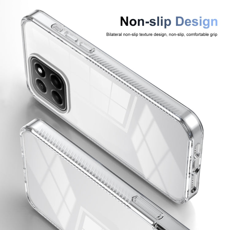 For Honor X6 2.5mm Anti-slip Clear Acrylic Hybrid TPU Phone Case(Transparent)