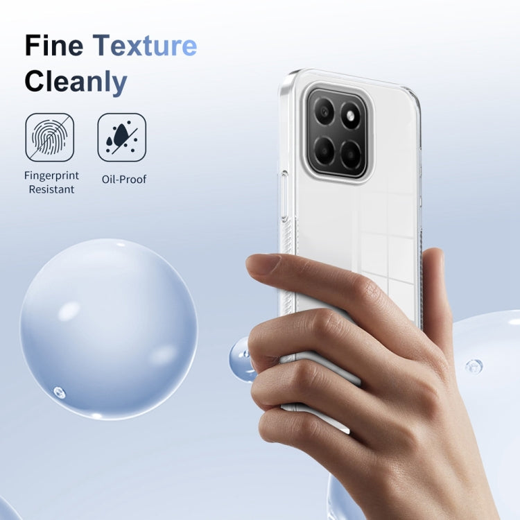 For Honor X6 2.5mm Anti-slip Clear Acrylic Hybrid TPU Phone Case(Transparent)