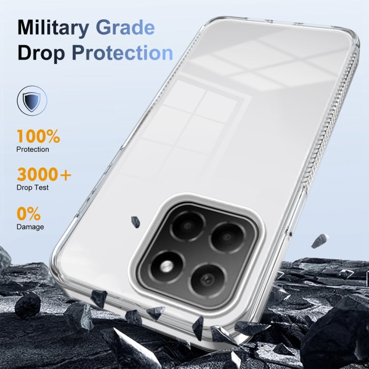 For Honor X6 2.5mm Anti-slip Clear Acrylic Hybrid TPU Phone Case(Transparent)