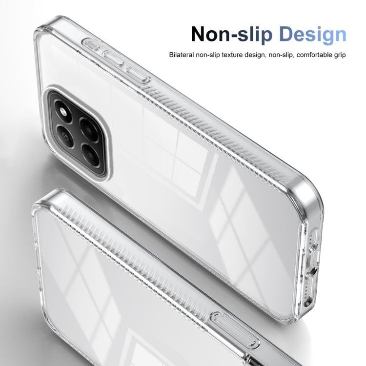 For Honor X8 5G 2.5mm Anti-slip Clear Acrylic Hybrid TPU Phone Case(Transparent)