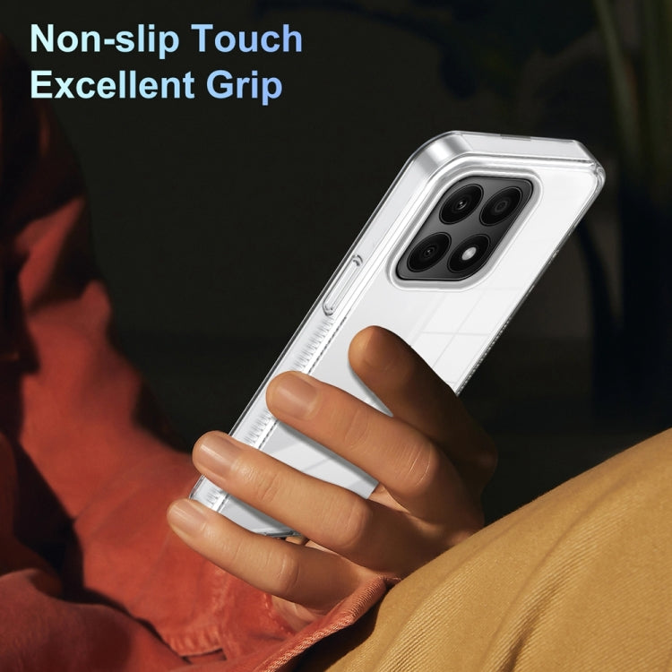 For Honor X8b 2.5mm Anti-slip Clear Acrylic Hybrid TPU Phone Case(Transparent)