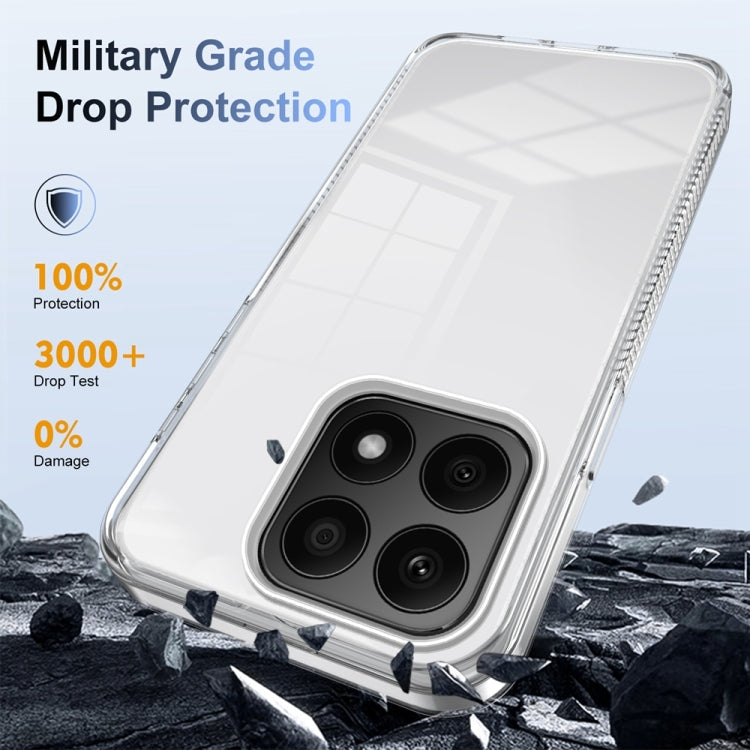 For Honor X8b 2.5mm Anti-slip Clear Acrylic Hybrid TPU Phone Case(Transparent)