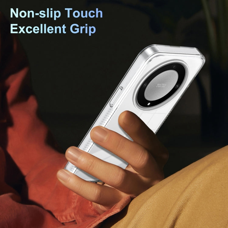 For Honor X9a 2.5mm Anti-slip Clear Acrylic Hybrid TPU Phone Case(Transparent)