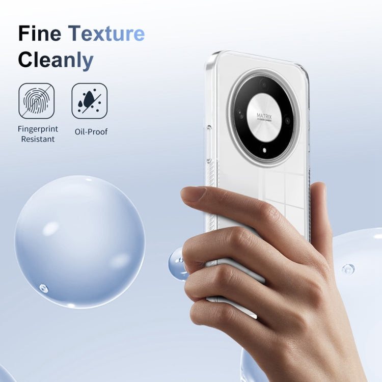 For Honor X9b 2.5mm Anti-slip Clear Acrylic Hybrid TPU Phone Case(Transparent)