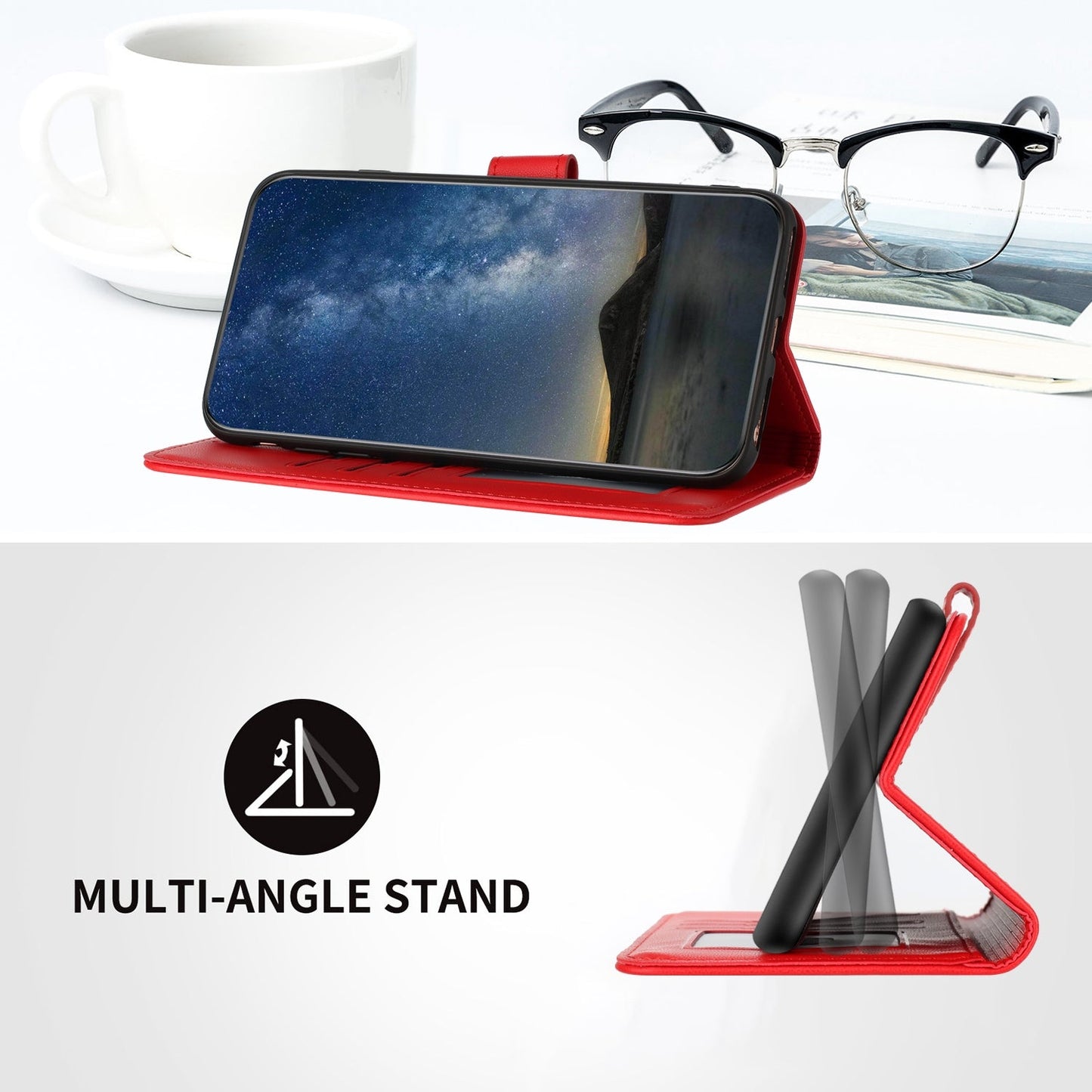 For iPhone 16e Datura Flower Embossed Flip Leather Phone Case(Red)