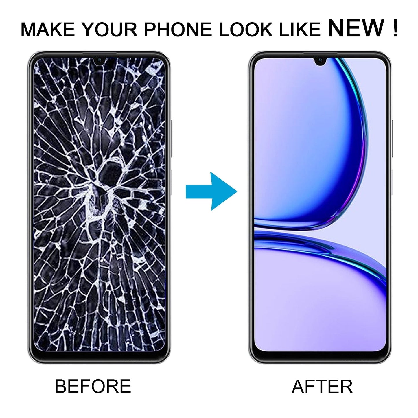 For Realme C53 India RMX3762 OEM LCD Screen with Digitizer Full Assembly