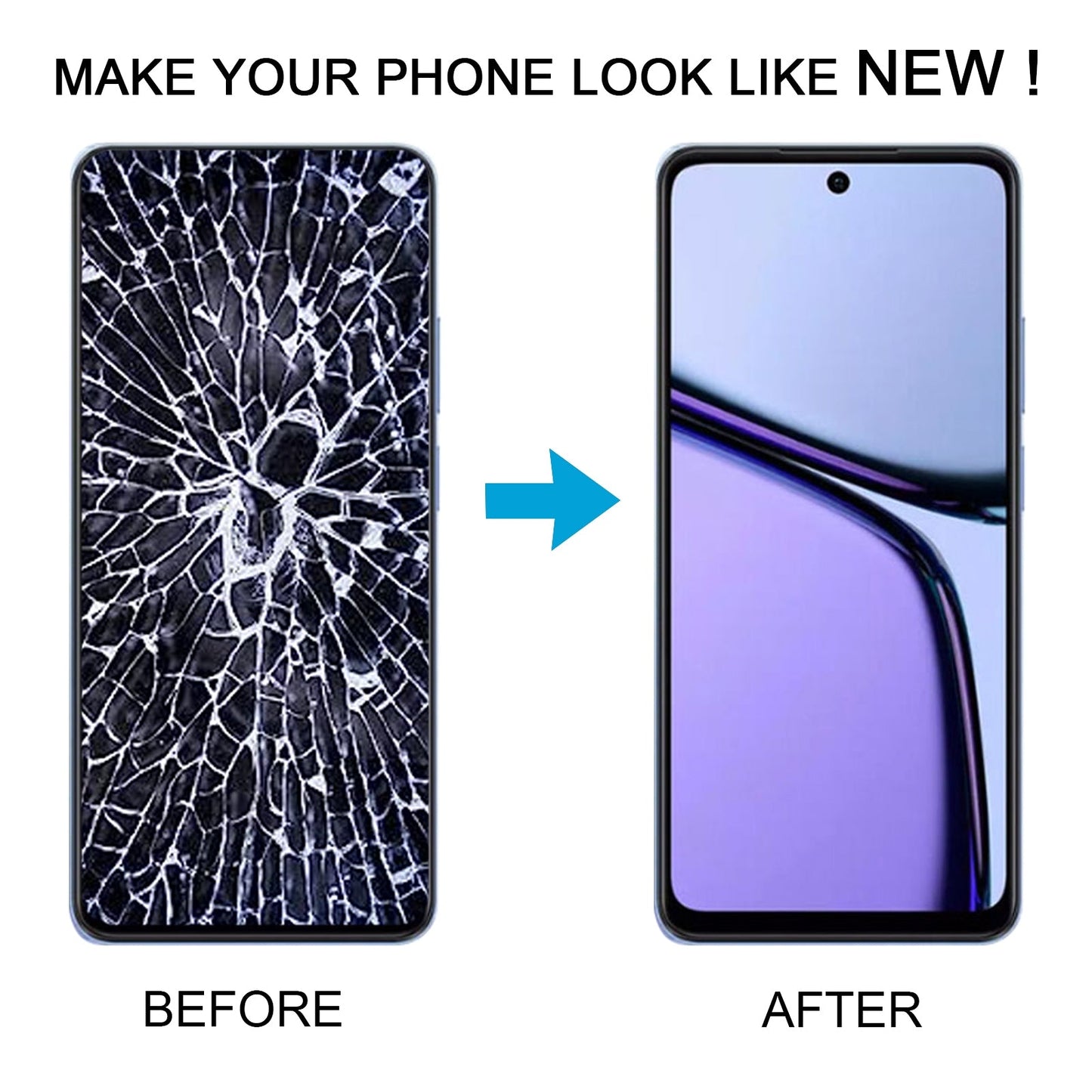 For Realme C65 4G OEM LCD Screen with Digitizer Full Assembly